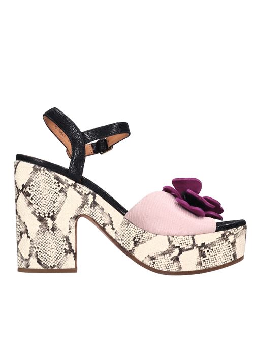 Sandali in pelle CHIE MIHARA | DINI JEEPROSA-NERO-BERRY-SAND